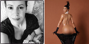 Foto Selfie Aktris Alyssa Milano Menyusui VS Bokong Seksi Kim Kardashian