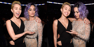 Miley Cyrus Pegang Payudara Katy Perry di Grammy Awards 2015
