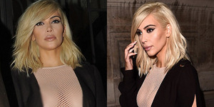 Kim Kardashian Pirang Berbaju Transparan Seksi di Paris