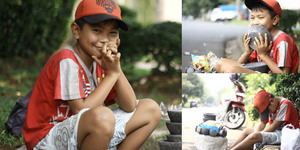 Kiki, Bocah Ceking Penjual Cobek di Jakarta Hidupi 3 Saudaranya