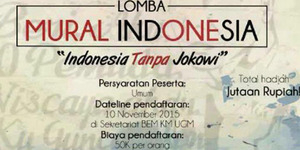 BEM UGM Bikin Lomba Mural 'Indonesia Tanpa Jokowi'