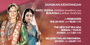 Jadwal Paridhi Sharma & Lavina Tandon 'Jodha Akbar' di Indonesia