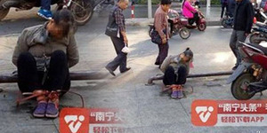 Wanita Pencuri Daging Diikat & Dipermalukan di Pasar Tiongkok