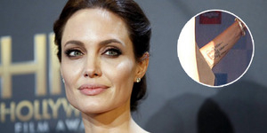 Foto Angelina Jolie Punya Tato Mistis Baru di Tangan