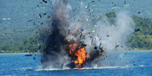 Kapal Myanmar Curi Ikan di Perairan Indonesia Ditembaki TNI AL