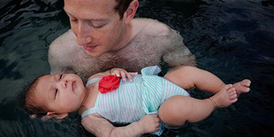 Foto Imut Maxima Putri Mark Zuckerberg Berenang Pertama Kali