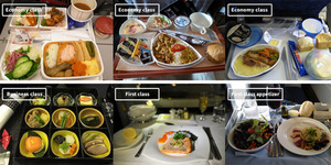 Foto: Perbedaan Makanan Kelas Ekonomi & VIP Pesawat di Dunia