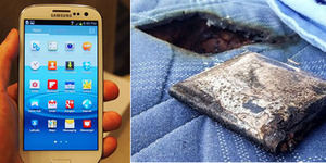 Dicharge Semalaman, Samsung Galaxy S3 Meledak