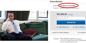 Giliran PM Inggris David Cameron Dilelang di eBay