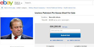 Kemplang Pajak, PM Pakistan Nawaz Sharif 'Dijual' Rp 1,1 Miliar di eBay
