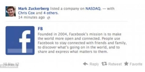 Saham Facebook Diperdagangkan di Nasdaq